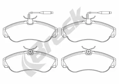 Комплект тормозных колодок, дисковый тормоз BRECK купить